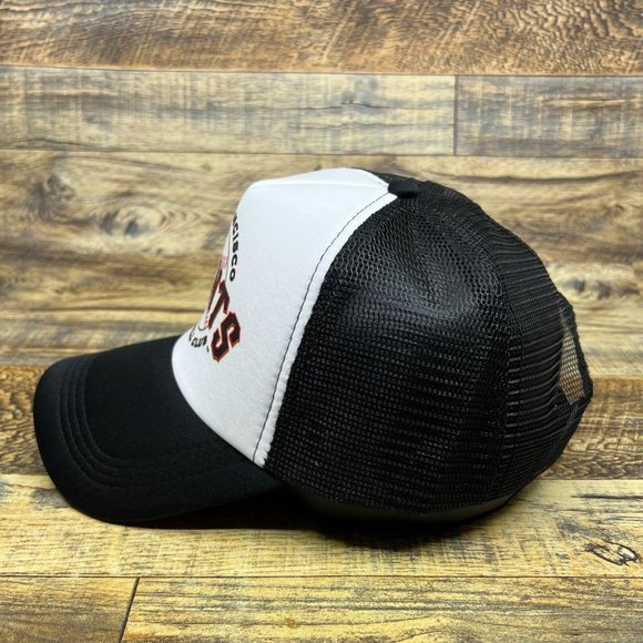 San Fransisco Giants Mens Trucker Hat Black Snapback Retro Logo Baseball Cap - Picture 4 of 8